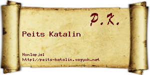 Peits Katalin névjegykártya